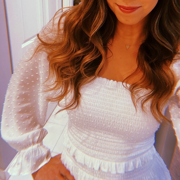 Blue Life Bonito White Swiss Dot Ruffled Tiered Sundress - Sz. S - Picture 10 of 14